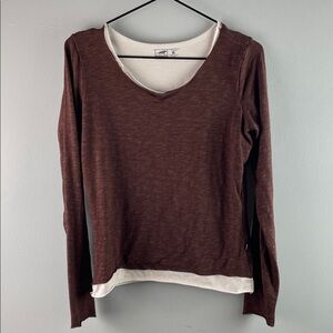 Horny Toad Brown Long Sleeve Women's Top Size S